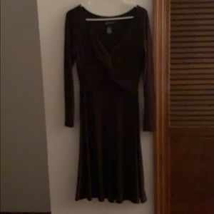 Long sleeve brown dress